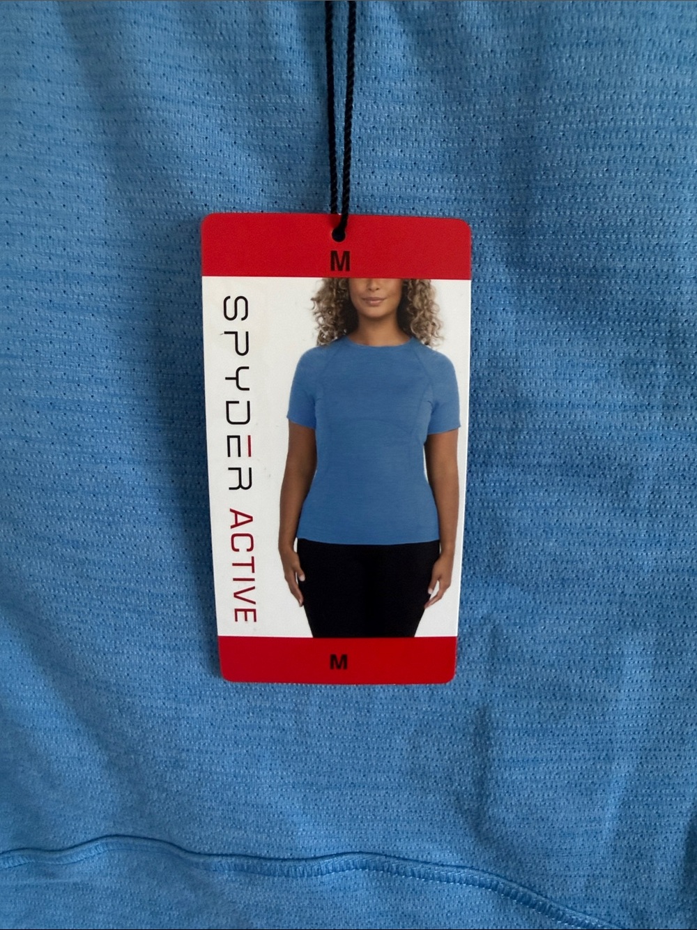NWT Spyder Active Women's Blue Short Sleeve Performance Top Medium